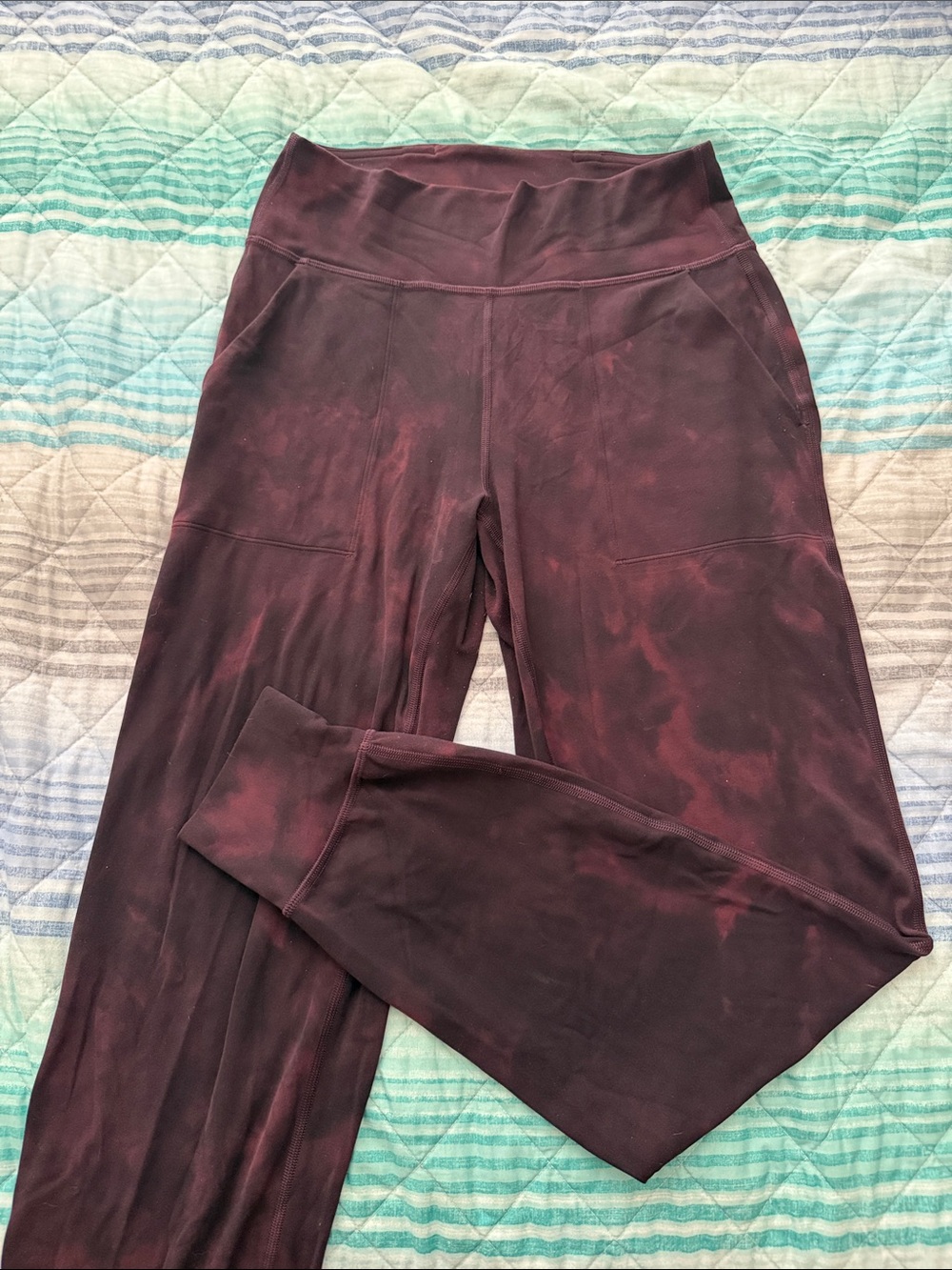 lululemon athletica Burgundy Tie-Dye Align Joggers